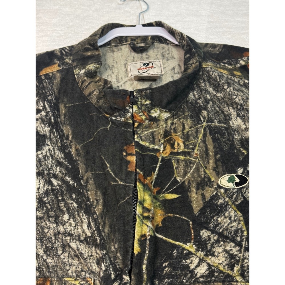 Mossy Oak Apparel Silent Stalker Camo Jacket Mens 2XL Full Zip Cotton Hunting